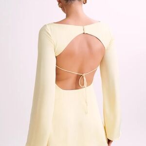 Meshki Yellow Satin Ariana dress